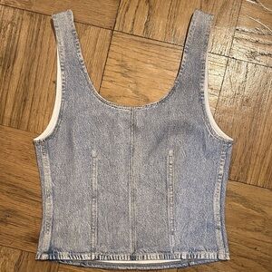 rag & bone Blue Denim Tank Top